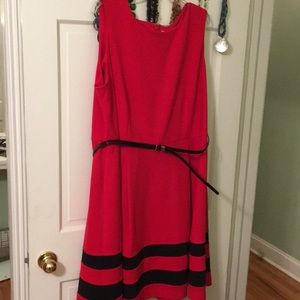 Calvin Klein Fit and Flare Color Block Dress
